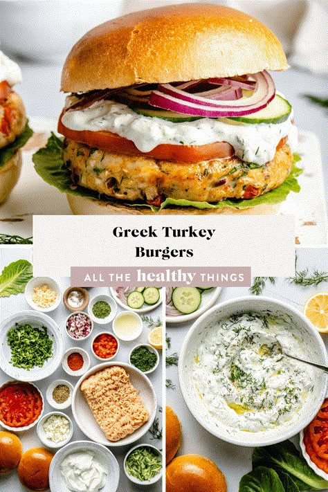 Turkey Feta Spinach Burgers, Mediterranean Burger Recipe, Turkey Burgers With Spinach, Turkey Feta Burgers, Pilot Husband, Mediterranean Burger, Spinach Burgers, Quick Turkey, Greek Burger