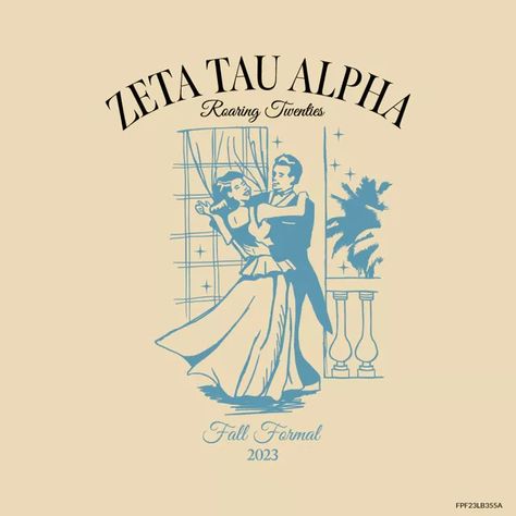 Hand drawn Sweaters Design for Sorority | Date Party Apparel | Fresh Prints Sorority Party Ideas, Date Party Sorority, Sorority Date Party, Sweaters Design, Sorority Banner, Dancing Couple, Formal Design, Zeta Tau Alpha, Alpha Chi