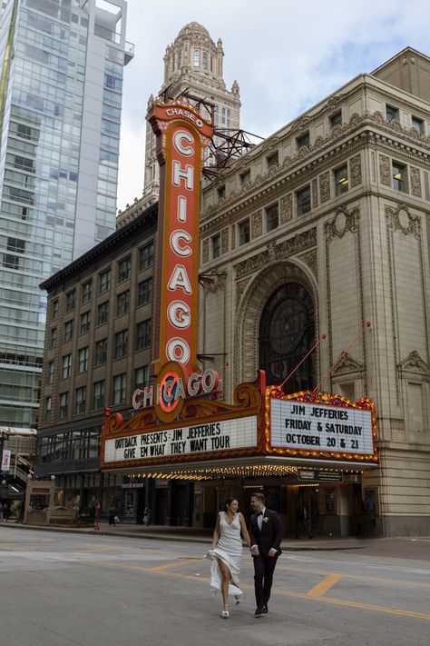 Chicago wedding photography  Chicago theatre  #Wedding Chicago Theatre Photography, Theater On The Lake Chicago Wedding, Chicago Riverwalk Photography, Courthouse Bride, Chicago Engagement Pictures, Chicago Elopement, Chicago Theatre, City Hall Wedding Photos, Wedding Photo Collage