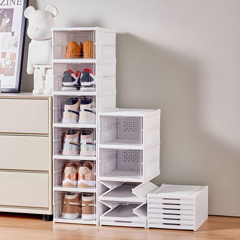 Quick Folding and Installation
Large Capacity and Breathable Design
Transparent and Visible Door
Stackable
Safe Material Sneaker Regal, Sneaker Storage Box, Organiser Cucina, Rak Kasut, Plastic Shoe Rack, Shoe Containers, Sneaker Storage, Stackable Shoe Rack, Shoe Rack Closet