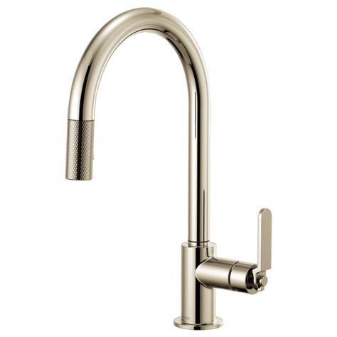 Litze® | Pull-Down Faucet with Arc Spout and Industrial Handle Brizo Litze, Pull Down Kitchen Faucet, Industrial Space, Single Handle Kitchen Faucet, Urban Industrial, Kitchen Sink Faucets, Electronic Parts, Kitchen Collection, Water Conservation