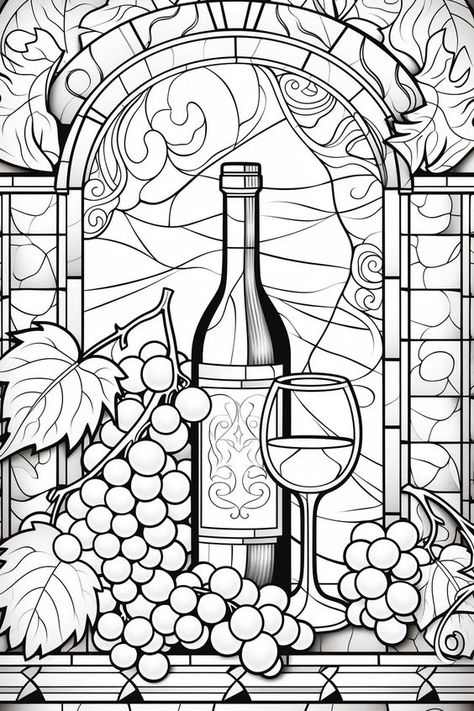 Free Download Colouring Page Wine Life Wine Glasses Grape Yards Coloring pages #coloringpages Coloring page #coloringpage Adult Coloring pages #adultcoloringpages Coloring pages adult #coloringpagesadult Coloring books #coloringbooks 4.610 Stained Glass Coloring Pages Printables, Simple Adult Coloring Pages, Wine Coloring Pages, Cooking Coloring Pages, Disney Stained Glass Coloring Pages, Coffee Coloring Pages For Adults, Relaxing Coloring Pages Free Printable, Stained Glass Coloring Pages, Monster Truck Coloring Pages