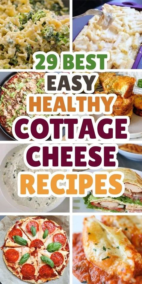 Healthy Cottage Cheese Recipes [Snacks, Dinner Ideas, Sweets...] Cooked Cottage Cheese, Food Made With Cottage Cheese, What Goes With Cottage Cheese, Cottage Cheese Meals Healthy, Healthy Meals With Cottage Cheese, Casseroles With Cottage Cheese, Easy Cottage Cheese Snacks, Pureed Cottage Cheese Recipes, Healthy Snacks Cottage Cheese