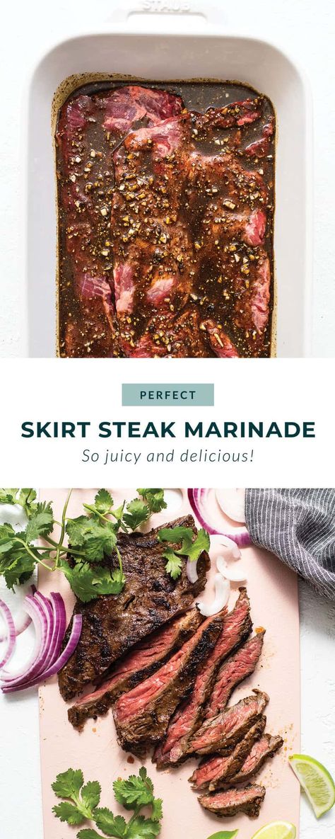 Flank Steak Marinade, Steak Marinades, Skirt Steak Marinade, Marinade Flank Steak, Flank Steak Tacos, Marinated Skirt Steak, Skirt Steak Recipes, Steak Marinade Recipes, Marinated Flank Steak