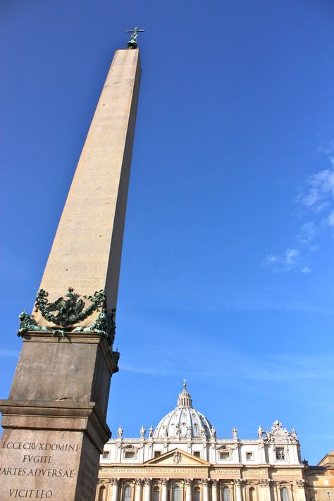 St. Peter's Basilica & Obelisk - St. Peters Square, Vatican City, Italy St Peters Square, Vatican City Italy, St Peters Basilica, St Peters, Saint Peter, Vatican City, Statue Of Liberty, Places Ive Been, Venice