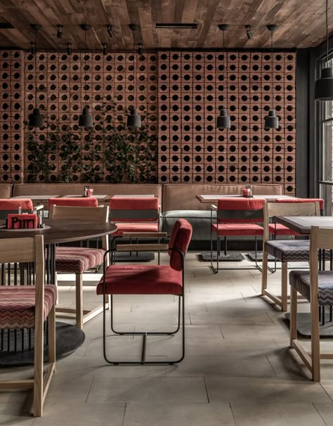 Puri Chveni | YOD design Lab | Archinect Georgian Cuisine, Old Wooden Doors, H Design, Cafe Interior Design, Restaurant Interior Design, Chinese Restaurant, Design Lab, Restaurant Interior, Office Interior Design