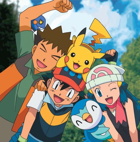 Pikachu Wallpaper Iphone, Memories Anime, Ash And Dawn, Pokémon Diamond And Pearl, Friends Sketch, Pokemon Photo, Pokémon Diamond, Pokemon Poster, Pokemon People