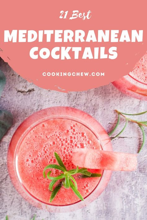 Are you looking for some interesting cocktail recipes to try out? Check out this list of Mediterranean Cocktail recipes. Interesting Cocktail Recipes, Mediterranean Cocktail, Greek Food Party, Cocktails Made With Gin, Unique Cocktail Recipes, Easter Cocktails, Peach Sangria, Brunch Drinks, Lemonade Drinks