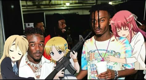 Rappers Twitter Header, Rapper And Anime, Lil Tecca, Gangsta Anime, Anime Rapper, Celebrity Selfies, Lil Yachty, Header Pictures, Twitter Banner