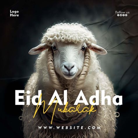 PSD eid al adha mubarak poster template ... | Premium Psd #Freepik #psd Eid Poster, Eid Al-adha Design, Eid Banner, Bakra Eid, Idul Adha, Adha Mubarak, Eid Al-adha Mubarak, Poster Psd, Eid Ul Adha