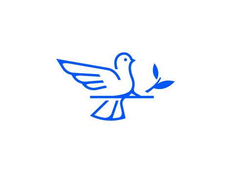 Dove Logo - Bird Logo Design by DAINOGO on Dribbble Colour Logo Design, Dove Logo, Blue Logo Design, Logo Bird, Dove Hunting, Ball Logo, Bird Logo Design, Bird Logo, Whale Logo