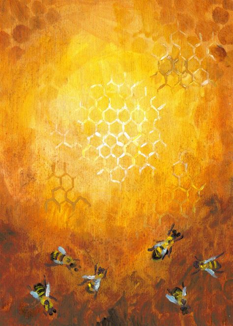 Inside of Beehive on outside. Beehive Painting, Painted Bee Hives, Beehive Art, Farm Paintings, Bee Painting, 100 Books, Bee Hives, Jewelry Box Diy, Wax Painting