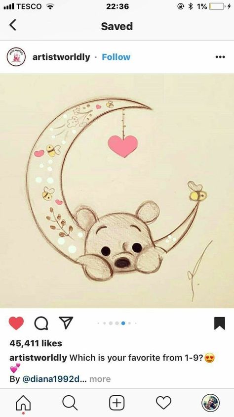 Drawing Sites, Disney Paintings, Cute Disney Drawings, Disney Art Drawings, Pinturas Disney, Art Disney, Kawaii Drawings, Disney Drawings, Cute Disney