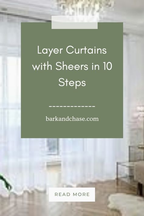 Transform your windows into stunning pieces of art with these 10 simple steps to layer curtains with sheers! By combining 100% polyester sheer voile fabric curtains that let natural light dance into your room, you'll create a soft, elegant atmosphere while maintaining your privacy. Whether your style is modern, rustic, or eclectic, this guide will help you achieve that fancy finish you've always desired. Get ready to make your space feel airy and sophisticated with the perfect curtain layering techniques! Sheers And Curtains Together, Sheer Curtains With Blackout Curtains, Sheer And Blackout Curtains Together, Curtains With Sheer In The Middle, Curtain Layering, Curtains With Sheers, Layer Curtains, Blackout Curtains Living Room, Modern Sheer Curtains