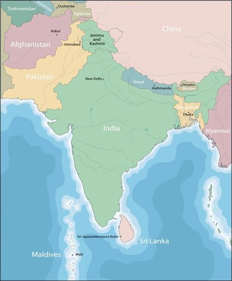 Mao of south asia | Premium Vector #Freepik #vector #map #border #india #indian South Asia Map, Indian Map, India World Map, Maps Aesthetic, Tv Unit Interior Design, Asia Map, India Map, Wallpaper Earth, Country Maps