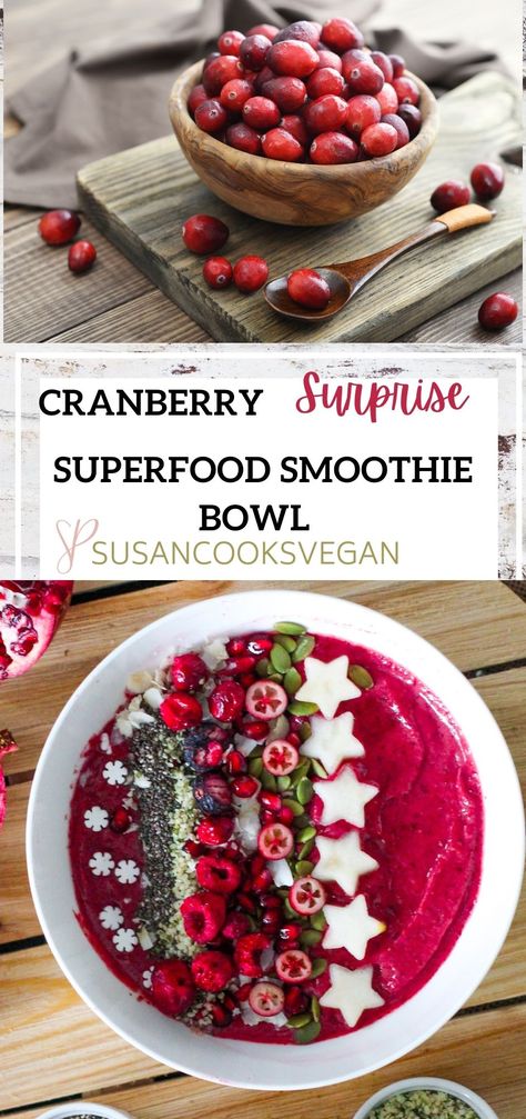 Superfood Smoothie Bowl, Cranberry Smoothie, Smoothie Base, Pumpkin Cranberry, Pumpkin Seed Butter, Superfood Smoothie, Pumpkin Seed, Banana Coconut, Smoothie Bowls