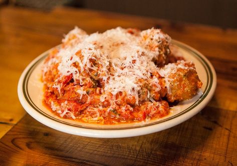 Food Network Meatballs, The Chef Show, Frankie Celenza, Cooking Knowledge, Tomato Sauce For Meatballs, Meatballs In Tomato Sauce, Roy Choi, Perfect Meatballs, Meatless Meatballs