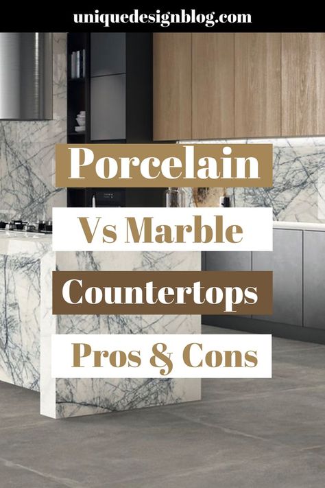 Learn about What is Porcelain & How are porcelain countertops manufactured ? What is Marble and How are Marble slabs made ? Porcelain Countertops: Pros and Cons Marble Countertops: Pros and Cons Comparing Porcelain vs Marble Durability Scratch Resistance Heat Resistance Maintenance Cost How to Choose between the two ? Porcelain Island Countertop, Porcelain Counter Tops Kitchen Countertops, Porcelain Vs Quartz Countertops, Porcelain Countertops And Backsplash, Porcelain Countertops Vs Quartz, Porcelain Slabs Kitchen, Porcelain Countertops Kitchen, Porcelain Kitchen Countertops, Porceline Tile