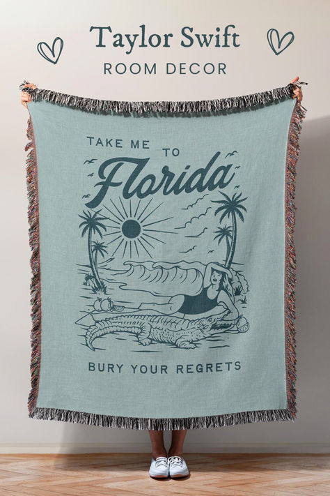 Taylor Swift Blanket - The Tortured Poets Department - Florida!!! Taylor Swift Blanket, Taylor Swift Room Decor, Taylor Swift Gift Ideas, Taylor Swift Room, Taylor Swift Birthday Card, Taylor Swift Gifts, Blankets Bedroom, Swiftie Gifts, Gifts On Amazon