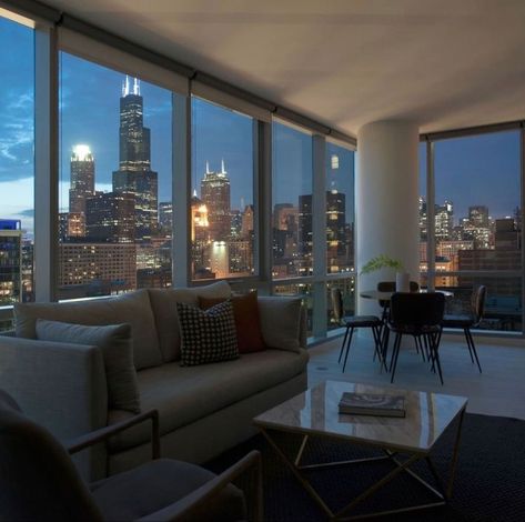 City View Apartment, Apartment View, Apartment Aesthetic, Design Apartment, New York Apartment, Nyc Apartment, Dream Apartment, City Apartment, Dream House Interior