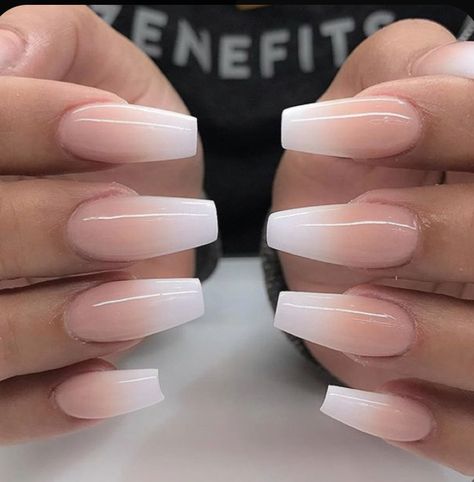 Music Nails, Ombre Gel Nails, American Nails, Natural Acrylic Nails, Ombre Acrylic Nails, Simple Acrylic Nails, Popular Nails, Acrylic Nails Coffin, Prom Nails