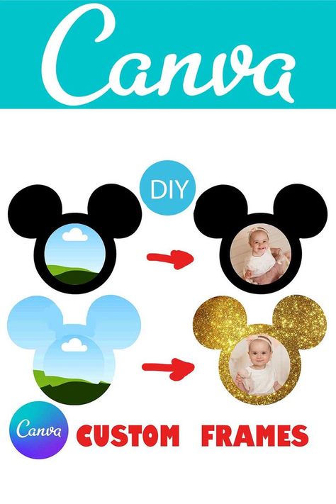 DIY Mickey mouse head photo frame with this Canva editable templat Just Drag and Drop background snd photo in the frames Petfect for Mickey mouse birthday gift. Disney Photo Frame, Disney Photo Frames, Diy Mickey Mouse, Head Photo, Mickey Mouse Head, Mickey Head, Mouse Birthday, Disney Photos, Mickey Mouse Birthday