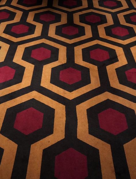 The Shining/Overlook Hotel carpet fitted at my local cinema Overlook Hotel Carpet, Wall Color Schemes, Hotel Carpet, Overlook Hotel, Carpet Fitting, Fur Carpet, Diy Carpet Cleaner, Red Carpet Runner, Stair Carpet