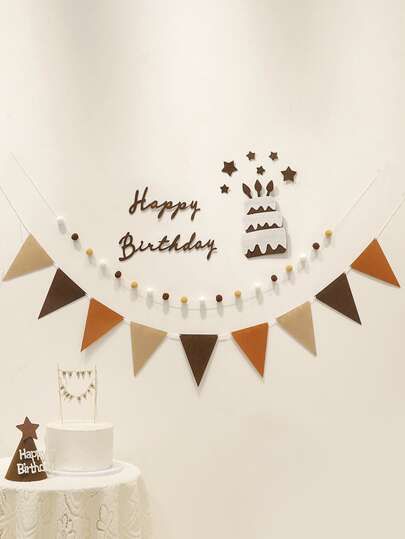 Office Birthday Decorations, Birthday Decoration Items, Surprise Birthday Decorations, Pom Pom Decor, Simple Birthday Party, Birthday Room Decorations, Simple Birthday Decorations, First Birthday Pictures, Happy Birthday Art