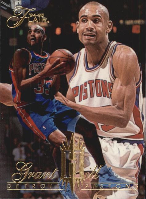 Grant Hill 1994-95 George Gervin, Grant Hill, Bank Deposit, Sports Trading Cards, Father Time, Duke Basketball, Nba Stars, Detroit Pistons, Basketball Cards