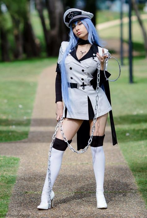 Anime: Akame Ga Kill (Square Enix). Character: Esdeath Cosplayer: Beke. From: Brisbane, Australia. Event: Gold Coast Supanova 2015. Photo: Volk 2015. Esdeath Cosplay, Akame Ga, Square Enix, Minecraft Designs, Brisbane Australia, Anime Stuff, An Anime, Gold Coast, Maquillaje De Ojos