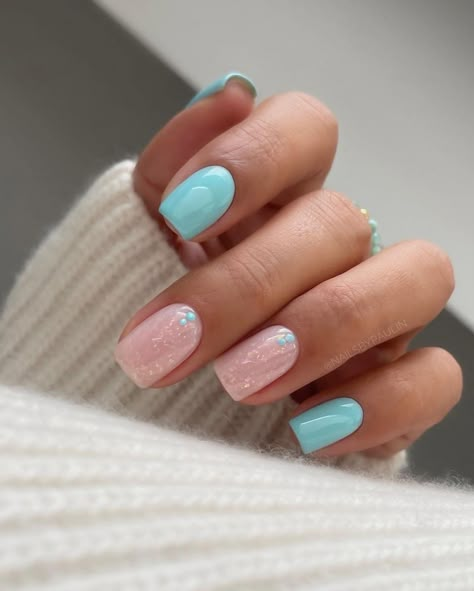 Turquoise Nails, Simple Gel Nails, Fake Nail, Hot Nails, Elegant Nails, Classy Nails, Chic Nails, Fancy Nails, Short Acrylic Nails