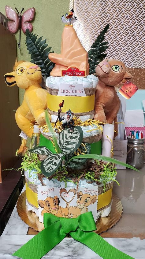 Lion Gender Reveal Ideas, Lion King Gender Reveal Cake, The Lion King Gender Reveal, Lion King Baby Shower Ideas For A Girl, Simba And Nala Gender Reveal, Lion King Gender Reveal Ideas, Lion King Gender Reveal, Lion King Diaper Cake, Lion King Baby Shower Ideas