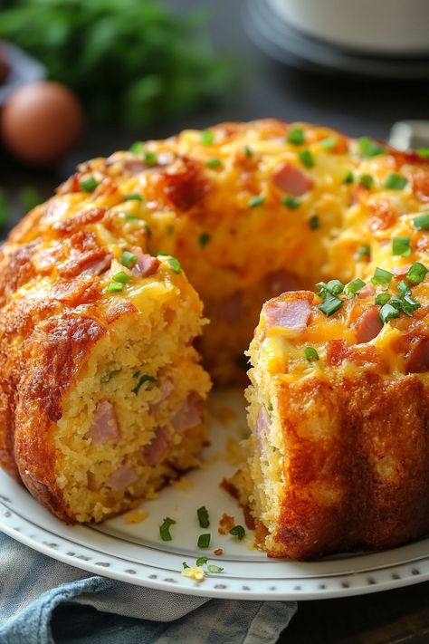 Breakfast Bundt Cake Breakfast In Bundt Pan, Breakfast Ideas In A Bunt Pan, Egg Bundt Casserole, Cakes For Brunch, Bundt Cake Breakfast Casserole, Breakfast Bundt Casserole, Oven Breakfast Ideas, Breakfast Bundt Cakes, Church Breakfast Ideas