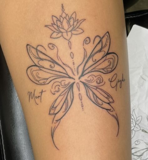 design credits— me Butterfly Tattoo Aesthetic, Flower Butterfly Tattoo, Aphrodite Tattoo, Butterfly With Flowers Tattoo, Tattoo Aesthetic, Lotus Tattoo, Flower Butterfly, Butterfly Tattoo, Lotus Flower Tattoo