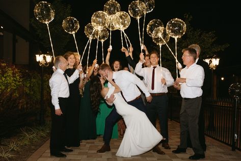 Wedding Exit Ideas, Light Up Balloons, Wedding Exit, Led Balloons, Rustic Modern Wedding, Wedding Send Off, Wedding Exits, Sparkler Exit, Engagement Party Decorations