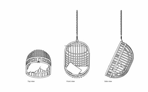 hanging rattan chair min Chair Sketch, Minotti Furniture, Hanging Rattan Chair, Pool Houses Plans, House Plans Design, Floor Plans House, Hanging Rattan, One Storey House, Swimming Pool House