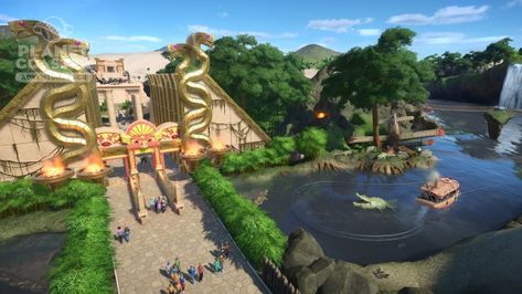 Planet Coaster (Steam) - Games - Frontier Store Scary Creatures, Pulp Adventure, Adventure Pack, Coaster Ideas, Planet Coaster, My Responsibility, Planets Art, Game Themes, Jeju Island