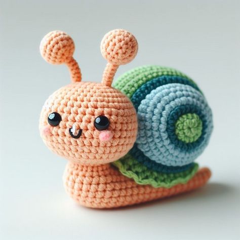 Free Crochet Snail Amigurumi Pattern Snail Amigurumi Free Pattern, Crochet Snail Pattern Free, Crochet Snail Free Pattern Amigurumi, Amigurumi Snail Free Pattern, Free Snail Crochet Pattern, Giant Snail Crochet Pattern Free, Crochet Snail Plush, Amigurumi Snail, Crochet Snail