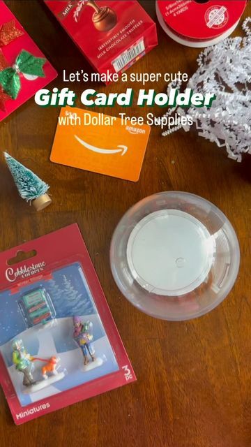 Unique Ways To Gift Gift Cards, Christmas Ornament Gift Card Holder, Gift Card Ornaments Diy, Snowglobe Gift Card Holder, Cute Ways To Give A Gift Card, Cute Ways To Gift Gift Cards, Gift Card Tree Ideas Diy, Gift Card Presentation For Kids, Christmas Gift Card Holders Diy