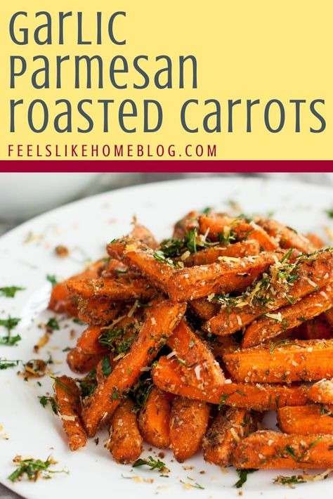 Garlic Parmesan Roasted Sliced Carrots - This is the best roasted carrots recipe you will find! It's healthy, simple, quick, and easy because they're baked in the oven. Includes rosemary and other herbs. Savory, low carb, and paleo. Best Roasted Carrots, Parmesan Roasted Carrots, Sliced Carrots, Roasted Carrots Recipe, Steamed Carrots, Carrots Recipe, Baked Carrots, Low Carb Vegetables, Carrot Recipes