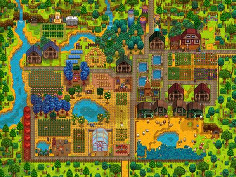 Stardew Honey Layout, Sdv Expanded Farm Layout, Honey Layout Stardew, Stardew Meadowlands Farm, Stardew Valley Farm Layout Meadowlands, Meadowlands Farm Stardew Valley, Stardew Valley Meadowlands Farm Layout 1.6, Stardew Scarecrow Layout, Meadowlands Farm Layout