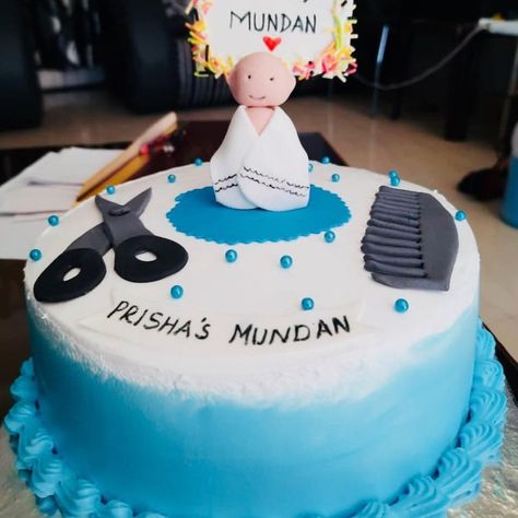 Cake For Mundan Ceremony, Tonsure Ceremony Ideas, Mundan Ceremony Cake Ideas, Mundan Cake Designs, Mundan Ceremony Decoration Ideas, Mundan Ceremony Decoration, Mundan Ceremony, 1st Haircut, Baby Shower Gender Reveal Cake