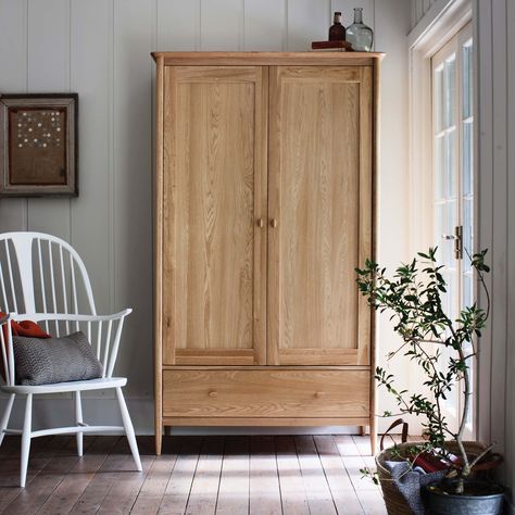 Wooden Almirah, Wooden Wardrobe Design, Oak Wardrobe, Wood Wardrobe, 2 Door Wardrobe, Wooden Wardrobe, Door Wardrobe, Wardrobe Furniture, Interiors Magazine