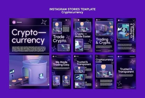 Cryptocurrency design template of instag... | Free Psd #Freepik #freepsd #template Social Media Ui Design, Metaverse Design, Carousel Post Design, Insta Templates, Blog Post Template, Carousel Post, Media Event, Product Ads, Social Media Marketing Instagram