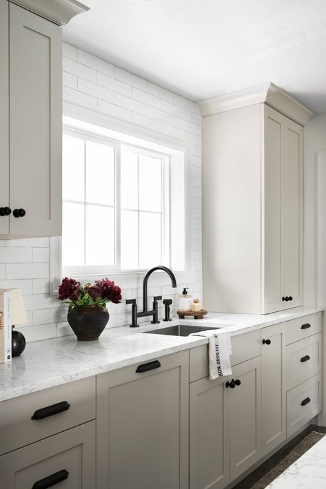 Tried & True Cabinet Colors - Studio McGee Studio Mcgee Laundry Room, Mcgee Laundry Room, Studio Mcgee Kitchen, Cottage Remodel, Painted Kitchen Cabinets Colors, Cabinet Paint Colors, Charleston Homes, Laundry Room Cabinets, Kitchen Cabinet Colors