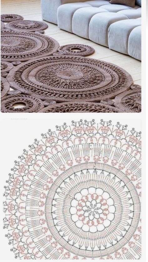 Crochet Rug Patterns Free, Crochet Doily Rug, Crochet Mat, Crochet Doily Diagram, Crochet Carpet, Rug Patterns, Crochet Rug Patterns, Easter Crochet Patterns, Crochet Mandala Pattern