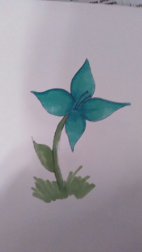 flower made with Spectrum Aqua markers Draw Ideas, Flower Making, Leaf Tattoos, Maple Leaf Tattoo, Maple Leaf, Art Projects, Markers, Tattoos, Flowers