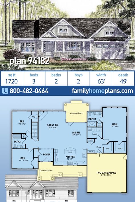 Ranch Style Blueprints Floor Plans, House Plan Detached Garage, House Plans No Basement, Kitchen In Front Of House Floor Plans, Basement Rancher Floor Plans, 1800 Sq Ft House Plans With Basement, 2000sqft House Plans Farmhouse, Floor Plans Ranch With Basement, 3 Car Garage House Plans Ranch Style