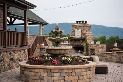 Getting Married in Lexington, Virginia | Venues, Vendors, About. The stone hearth and overlook area at Irvine Estate, a wedding venue in Lexington, Virginia. Photograph taken by Photography by Jo Mahaney. #virginiawedding #virginiaweddingphotography #weddingphotography #weddingphotographers #lexingtonva #historiclexingtonva #lexingtonvirginia #lexingtonwedding #lexingtonvawedding #lexingtonweddingphotographer #lexingtonweddingvenue Scenic Wedding Venues, Lexington Virginia, Va Wedding Venues, Lexington Va, Virginia Mountains, Virginia Wedding Venues, Beautiful Outdoor Wedding, Charlottesville Wedding, Outdoor Stone