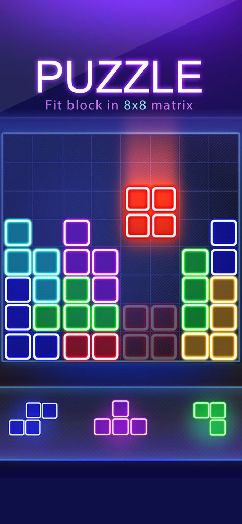 Block Puzzle -Glow Puzzle Game #Games#hui#Board#ios Puzzle Game Ui, Block Puzzle Game, Block Puzzle, 3d Design Projects, Game Ui, Puzzle Game, 3d Design, Ios, Sketch Book